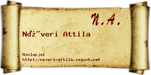 Néveri Attila névjegykártya