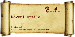 Néveri Attila névjegykártya